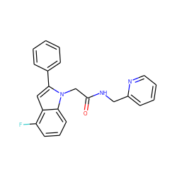 O=C(Cn1c(-c2ccccc2)cc2c(F)cccc21)NCc1ccccn1 ZINC001772570737