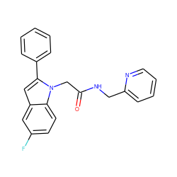 O=C(Cn1c(-c2ccccc2)cc2cc(F)ccc21)NCc1ccccn1 ZINC001772572306