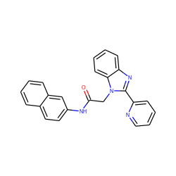 O=C(Cn1c(-c2ccccn2)nc2ccccc21)Nc1ccc2ccccc2c1 ZINC000070463261