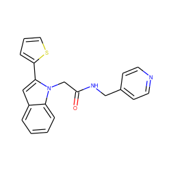 O=C(Cn1c(-c2cccs2)cc2ccccc21)NCc1ccncc1 ZINC001772644278