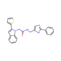 O=C(Cn1c(-c2cccs2)cc2ccccc21)NCc1cnc(-c2ccccc2)[nH]1 ZINC001772635221