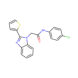 O=C(Cn1c(-c2cccs2)nc2ccccc21)Nc1ccc(Cl)cc1 ZINC000028188172