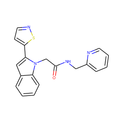 O=C(Cn1c(-c2ccns2)cc2ccccc21)NCc1ccccn1 ZINC001772577076