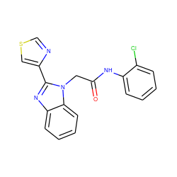 O=C(Cn1c(-c2cscn2)nc2ccccc21)Nc1ccccc1Cl ZINC000008280777