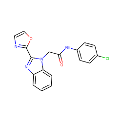 O=C(Cn1c(-c2ncco2)nc2ccccc21)Nc1ccc(Cl)cc1 ZINC000073295709