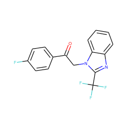 O=C(Cn1c(C(F)(F)F)nc2ccccc21)c1ccc(F)cc1 ZINC000001384061