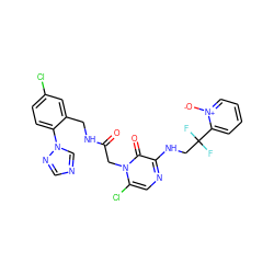 O=C(Cn1c(Cl)cnc(NCC(F)(F)c2cccc[n+]2[O-])c1=O)NCc1cc(Cl)ccc1-n1cncn1 ZINC000026752412