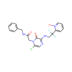 O=C(Cn1c(Cl)cnc(NCC(F)(F)c2cccc[n+]2[O-])c1=O)NCc1ccccc1 ZINC000000591439