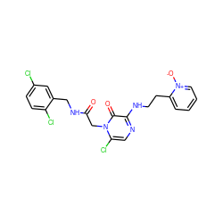 O=C(Cn1c(Cl)cnc(NCCc2cccc[n+]2[O-])c1=O)NCc1cc(Cl)ccc1Cl ZINC000034000796