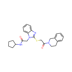 O=C(Cn1c(SCC(=O)N2CCc3ccccc3C2)nc2ccccc21)NC1CCCC1 ZINC000008666788