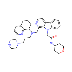 O=C(Cn1c2ccccc2c2ccnc(CN(CCCN3CCNCC3)[C@H]3CCCc4cccnc43)c21)NC1CCOCC1 ZINC000200689588