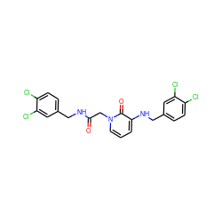 O=C(Cn1cccc(NCc2ccc(Cl)c(Cl)c2)c1=O)NCc1ccc(Cl)c(Cl)c1 ZINC000653710242