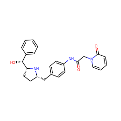 O=C(Cn1ccccc1=O)Nc1ccc(C[C@@H]2CC[C@H]([C@H](O)c3ccccc3)N2)cc1 ZINC000139920518