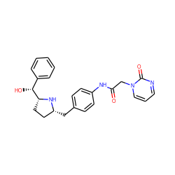 O=C(Cn1cccnc1=O)Nc1ccc(C[C@@H]2CC[C@H]([C@H](O)c3ccccc3)N2)cc1 ZINC000139920366