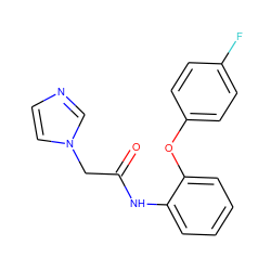 O=C(Cn1ccnc1)Nc1ccccc1Oc1ccc(F)cc1 ZINC000019350021