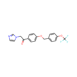 O=C(Cn1ccnc1)c1ccc(OCc2ccc(OC(F)(F)F)cc2)cc1 ZINC000299830222