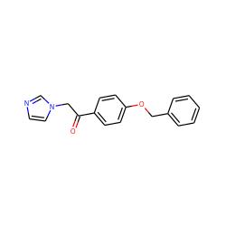 O=C(Cn1ccnc1)c1ccc(OCc2ccccc2)cc1 ZINC000113771743