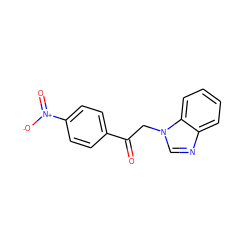 O=C(Cn1cnc2ccccc21)c1ccc([N+](=O)[O-])cc1 ZINC000007343818