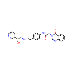 O=C(Cn1cnc2ccccc2c1=O)Nc1ccc(CCNC[C@H](O)c2cccnc2)cc1 ZINC000049525768