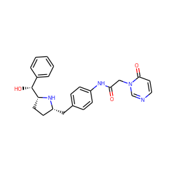 O=C(Cn1cnccc1=O)Nc1ccc(C[C@@H]2CC[C@H]([C@H](O)c3ccccc3)N2)cc1 ZINC000139916610