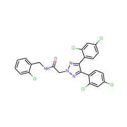 O=C(Cn1nc(-c2ccc(Cl)cc2Cl)c(-c2ccc(Cl)cc2Cl)n1)NCc1ccccc1Cl ZINC000049867481