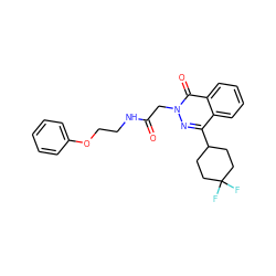 O=C(Cn1nc(C2CCC(F)(F)CC2)c2ccccc2c1=O)NCCOc1ccccc1 ZINC000058603210