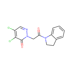 O=C(Cn1ncc(Cl)c(Cl)c1=O)N1CCc2ccccc21 ZINC000003314546