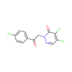 O=C(Cn1ncc(Cl)c(Cl)c1=O)c1ccc(Cl)cc1 ZINC000000480065