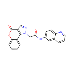 O=C(Cn1ncc2c(=O)oc3ccccc3c21)Nc1ccc2ncccc2c1 ZINC000218929922