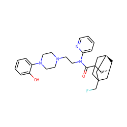 O=C(N(CCN1CCN(c2ccccc2O)CC1)c1ccccn1)C12C[C@H]3C[C@@H](CC(CF)(C3)C1)C2 ZINC000101451309