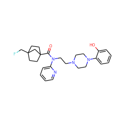 O=C(N(CCN1CCN(c2ccccc2O)CC1)c1ccccn1)C12CCC(CF)(CC1)C2 ZINC000073140798