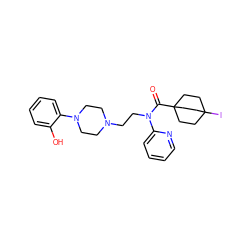 O=C(N(CCN1CCN(c2ccccc2O)CC1)c1ccccn1)C12CCC(I)(CC1)CC2 ZINC000071329753