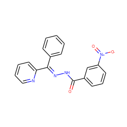 O=C(N/N=C(\c1ccccc1)c1ccccn1)c1cccc([N+](=O)[O-])c1 ZINC000006049259