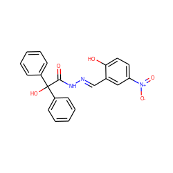 O=C(N/N=C/c1cc([N+](=O)[O-])ccc1O)C(O)(c1ccccc1)c1ccccc1 ZINC000003027367