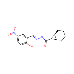 O=C(N/N=C/c1cc([N+](=O)[O-])ccc1O)C1[C@H]2CCCC[C@H]12 ZINC000101595391