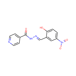 O=C(N/N=C/c1cc([N+](=O)[O-])ccc1O)c1ccncc1 ZINC000000061571