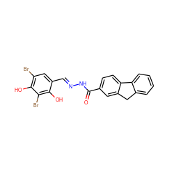 O=C(N/N=C/c1cc(Br)c(O)c(Br)c1O)c1ccc2c(c1)Cc1ccccc1-2 ZINC000040951986