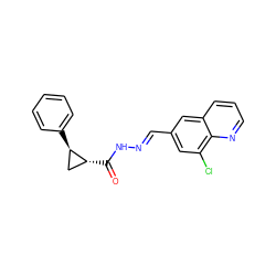 O=C(N/N=C/c1cc(Cl)c2ncccc2c1)[C@@H]1C[C@H]1c1ccccc1 ZINC000115598237