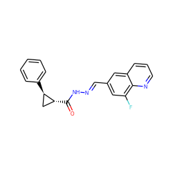 O=C(N/N=C/c1cc(F)c2ncccc2c1)[C@@H]1C[C@H]1c1ccccc1 ZINC000115597067