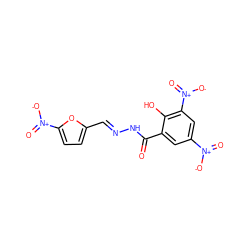 O=C(N/N=C/c1ccc([N+](=O)[O-])o1)c1cc([N+](=O)[O-])cc([N+](=O)[O-])c1O ZINC000038140834