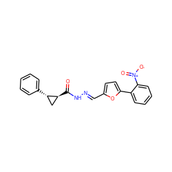 O=C(N/N=C/c1ccc(-c2ccccc2[N+](=O)[O-])o1)[C@H]1C[C@@H]1c1ccccc1 ZINC000005519699