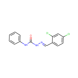 O=C(N/N=C/c1ccc(Cl)cc1Cl)Nc1ccccc1 ZINC000000046041