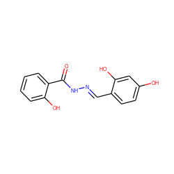 O=C(N/N=C/c1ccc(O)cc1O)c1ccccc1O ZINC000002901830