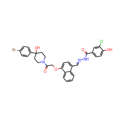 O=C(N/N=C/c1ccc(OCC(=O)N2CCC(O)(c3ccc(Br)cc3)CC2)c2ccccc12)c1ccc(O)c(Cl)c1 ZINC000027648154