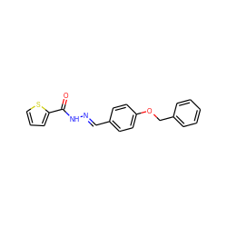 O=C(N/N=C/c1ccc(OCc2ccccc2)cc1)c1cccs1 ZINC000000228018