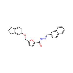 O=C(N/N=C/c1ccc2ccccc2c1)c1ccc(COc2ccc3c(c2)CCC3)o1 ZINC000000696032