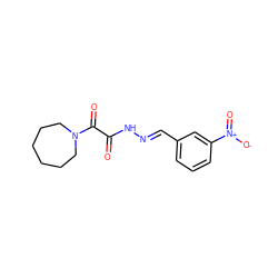 O=C(N/N=C/c1cccc([N+](=O)[O-])c1)C(=O)N1CCCCCC1 ZINC000002914568