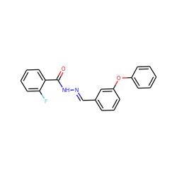 O=C(N/N=C/c1cccc(Oc2ccccc2)c1)c1ccccc1F ZINC000008106138