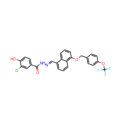 O=C(N/N=C/c1cccc2c(OCc3ccc(OC(F)(F)F)cc3)cccc12)c1ccc(O)c(Cl)c1 ZINC000095117921