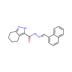 O=C(N/N=C/c1cccc2ccccc12)c1[nH]nc2c1CCCC2 ZINC000013571913